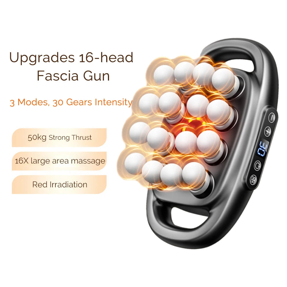 16-Head Fascia Gun Body Massager