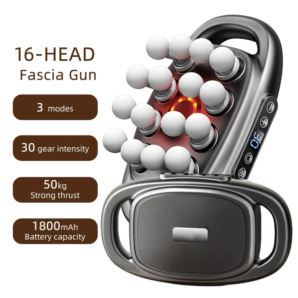 16-Head Fascia Gun Body Massager