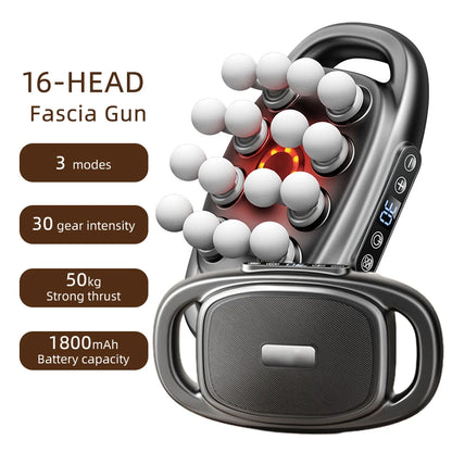 16-Head Fascia Gun Body Massager