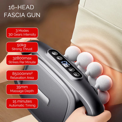 16-Head Fascia Gun Body Massager