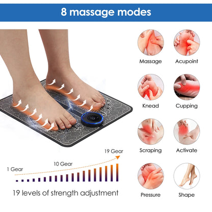 Electric Foot Massager Electrostimulation Massage Pad.