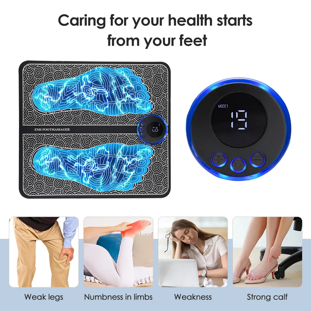 Electric Foot Massager Electrostimulation Massage Pad.