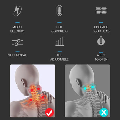 Cervical Massager 16 Modes Smart Pulse Heating for Neck Tension